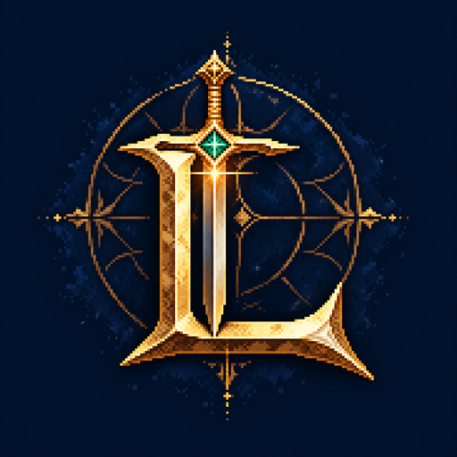 Libera golden sword and L emblem